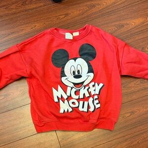 Zara Disney Red Mickey Mouse Kids Sweatshirt